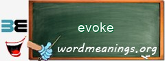 WordMeaning blackboard for evoke